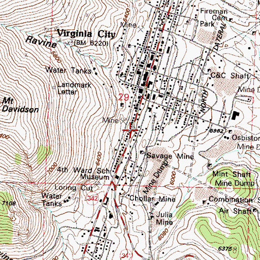 Topographic Map of Mackay Museum, NV