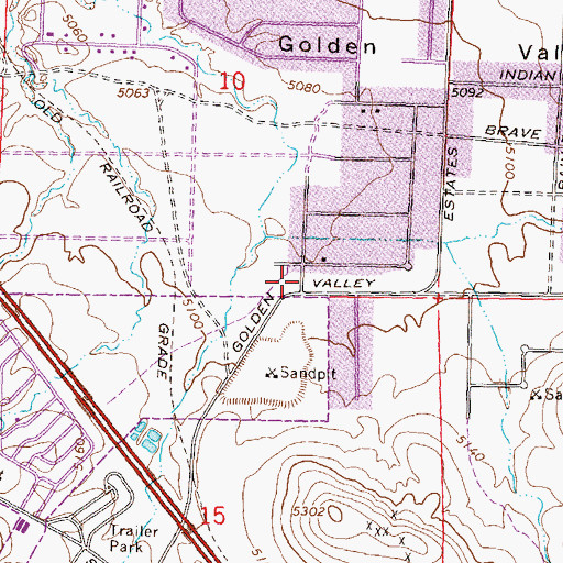 Topographic Map of North Hill Shopping Center, NV