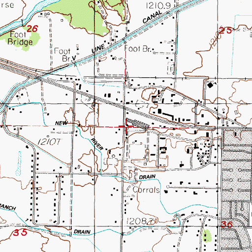 Topographic Map of Frontier Village Shopping Center, NV