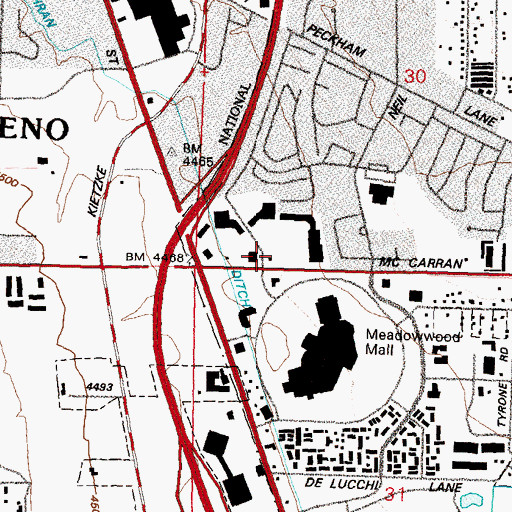 Topographic Map of Smithridge Plaza, NV