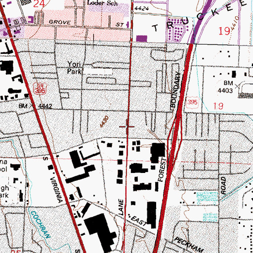 Topographic Map of Clarksons Plaza, NV