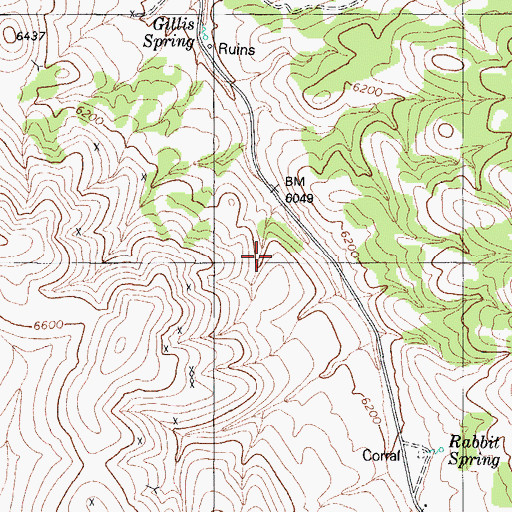 Topographic Map of Sargent Well Spring Holding Corral, NV