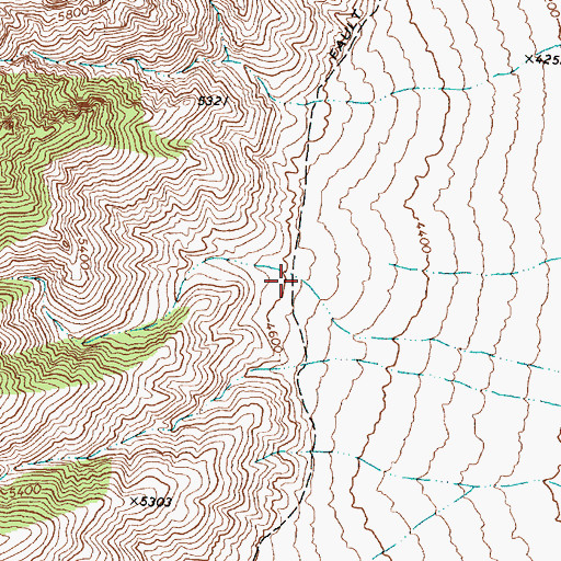 Topographic Map of Jobs Basin Canyon, NV