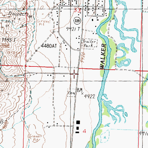 Topographic Map of McConnell Spur (historical), NV