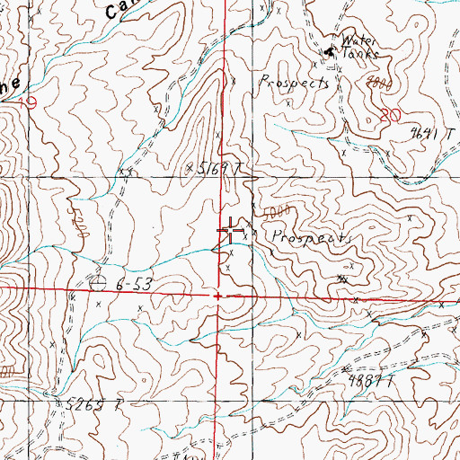 Topographic Map of Webster Mine, NV