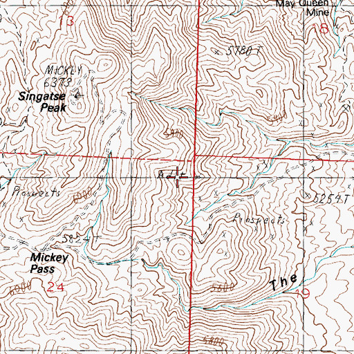 Topographic Map of Reno-Yerington Mine, NV