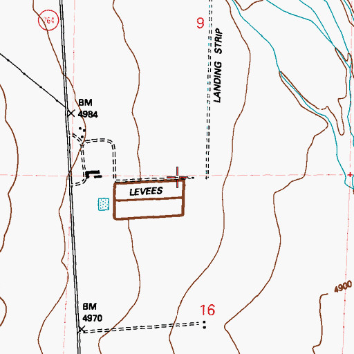 Topographic Map of North Valley Airport, NV