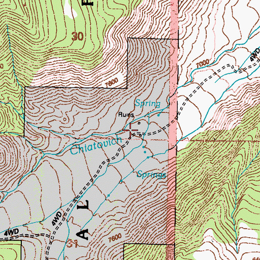 Topographic Map of Davis (historical), NV