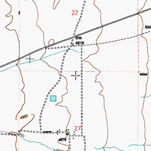 Topographic Map of Chases (historical), NV
