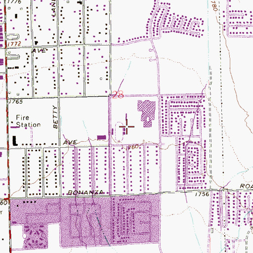 Topographic Map of Eldorado High School, NV