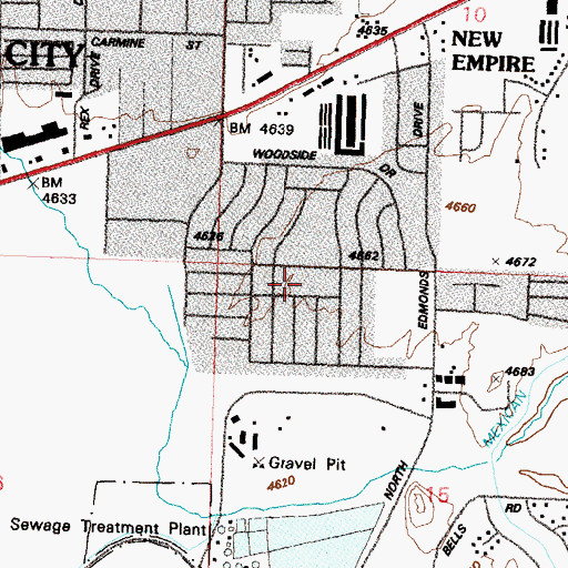 Topographic Map of Empire Elementary School, NV