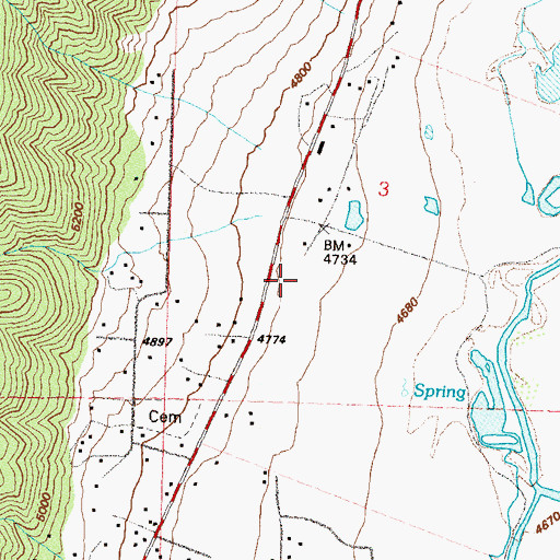 Topographic Map of Old Mormon Station (historical), NV