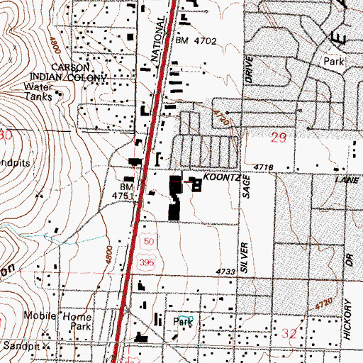 Topographic Map of Eagle Station Shopping Center, NV