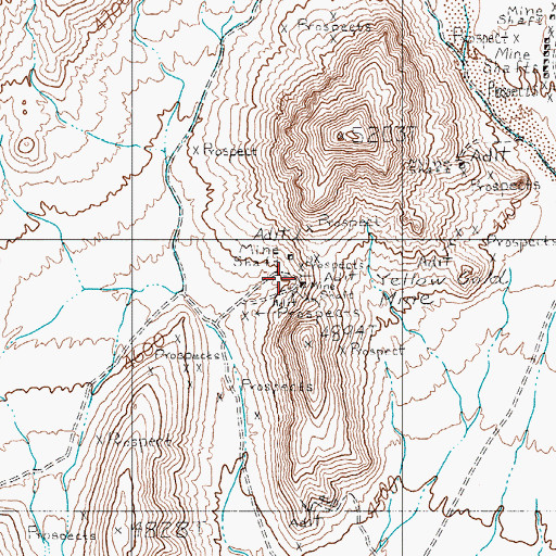 Topographic Map of Carrs Camp (historical), NV