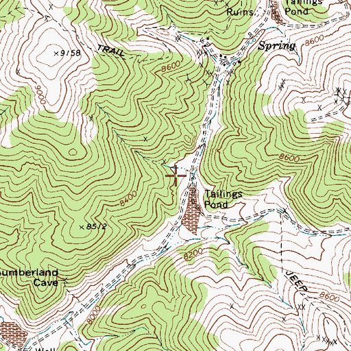 Topographic Map of Learville (historical), NV
