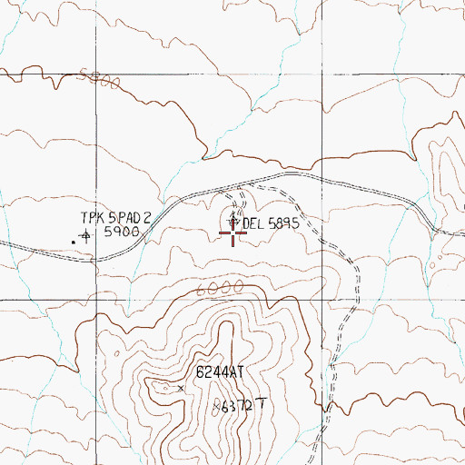 Topographic Map of Quartz Mountain (historical), NV