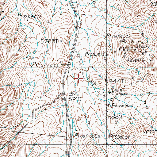 Topographic Map of Tolicha (historical), NV