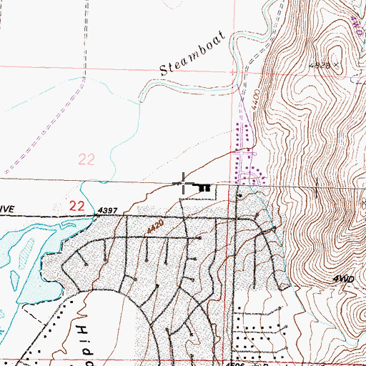 Topographic Map of Hidden Valley Elementary School, NV