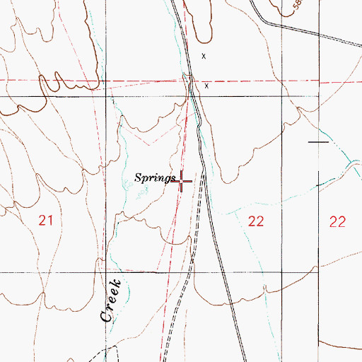 Topographic Map of Indian Springs (historical), NV