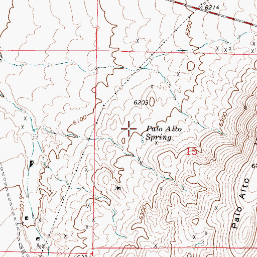 Topographic Map of Palo Alto (historical), NV