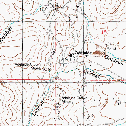 Topographic Map of Adelaide (historical), NV