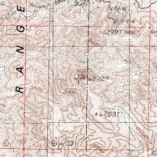 Topographic Map of Agai Pah Hills, NV