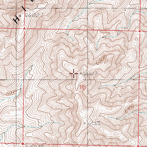 Topographic Map of Gray Hills, NV