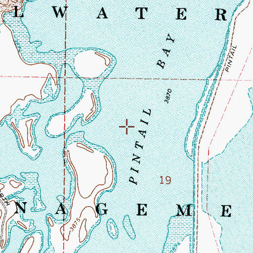 Topographic Map of Pintail Bay, NV
