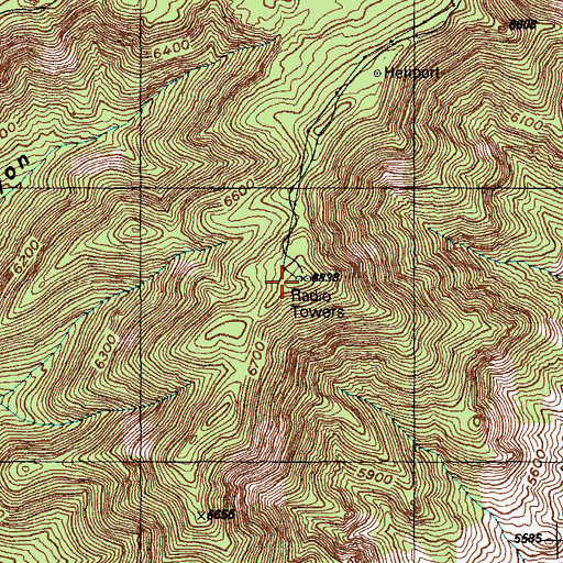 Topographic Map of Shoshone Mountain, NV