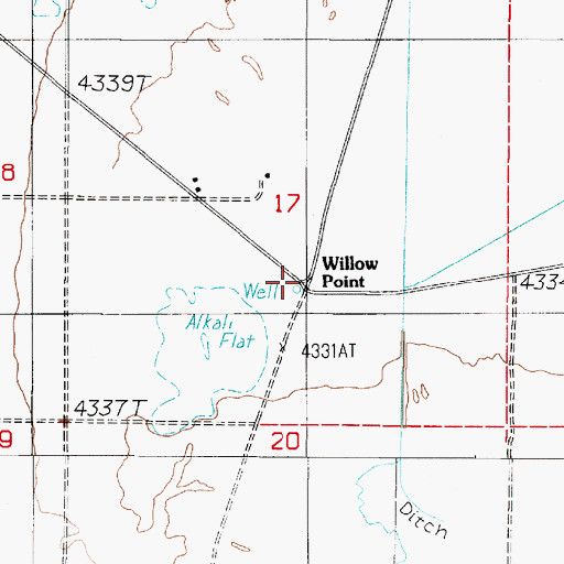 Topographic Map of Willow Point (historical), NV
