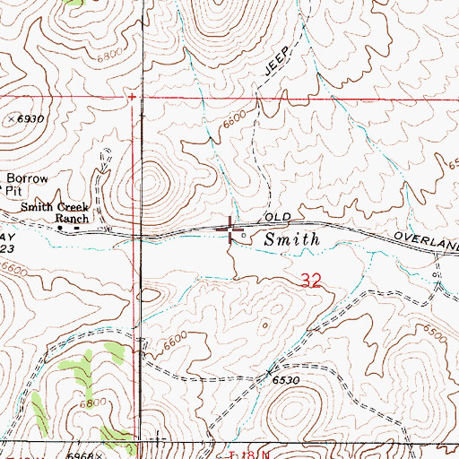 Topographic Map of Smith Creek Station (historical), NV