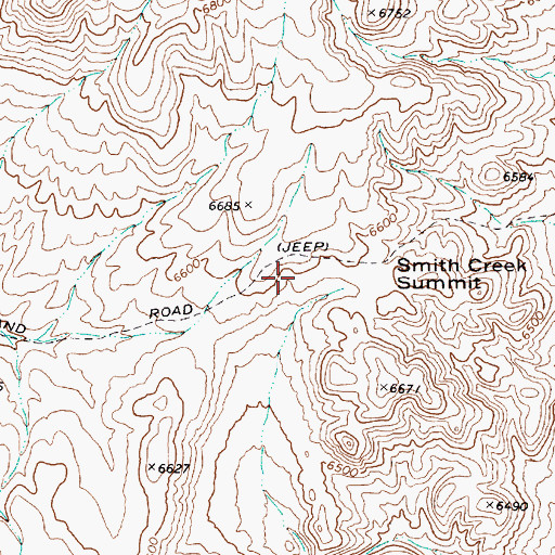 Topographic Map of Dry Wells Station (historical), NV