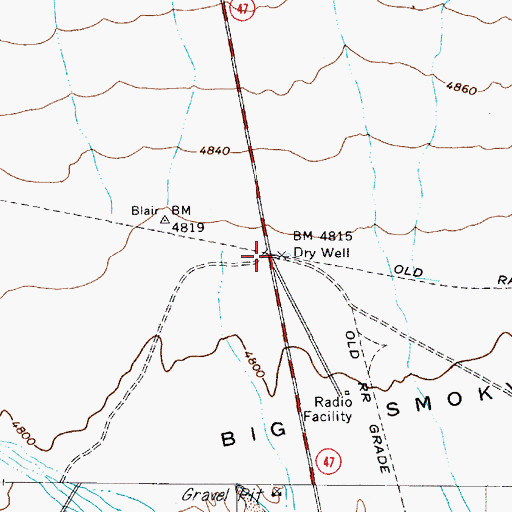 Topographic Map of Blair Junction (historical), NV