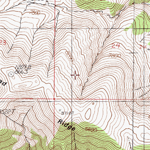 Topographic Map of Alpine Mining District, NV