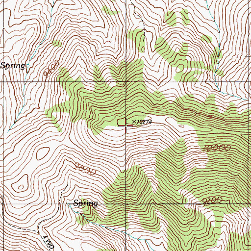 Topographic Map of West Knob, NV