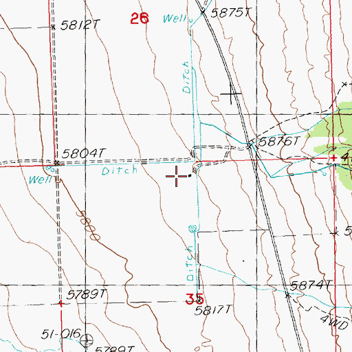 Topographic Map of Kerr Ranch, NV
