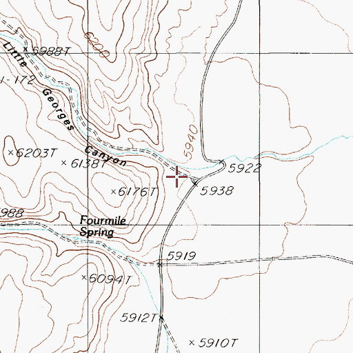 Topographic Map of Fresno (historical), NV