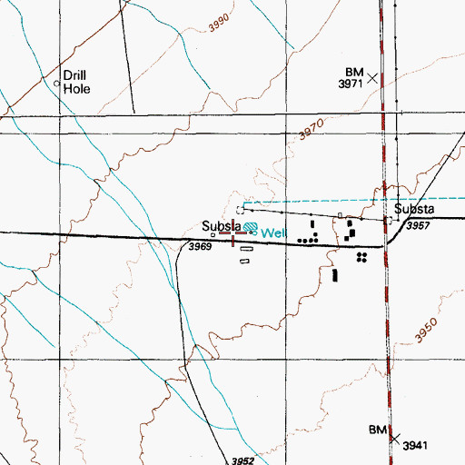 Topographic Map of Well Number Three, NV