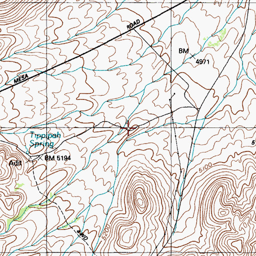 Topographic Map of Nevada Test Site Area 16, NV