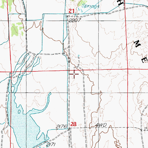 Topographic Map of Peterson Ranch, NV