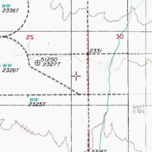 Topographic Map of T&T Ranch, NV