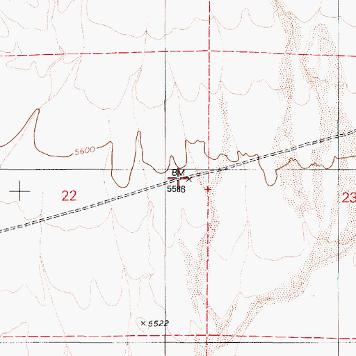 Topographic Map of Republic (historical), NV