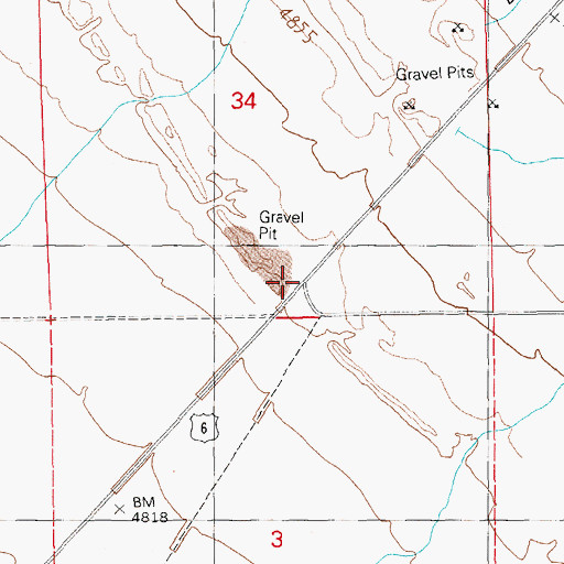 Topographic Map of Allred (historical), NV