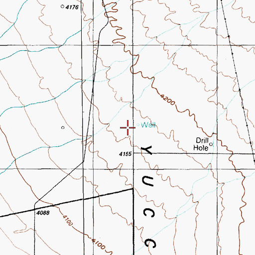 Topographic Map of Well E, NV