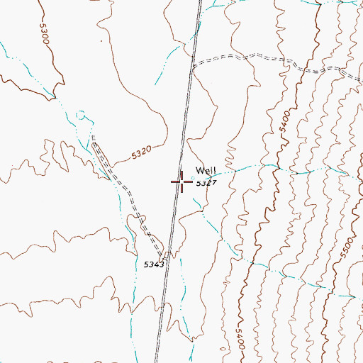 Topographic Map of Hendrix Well, NV