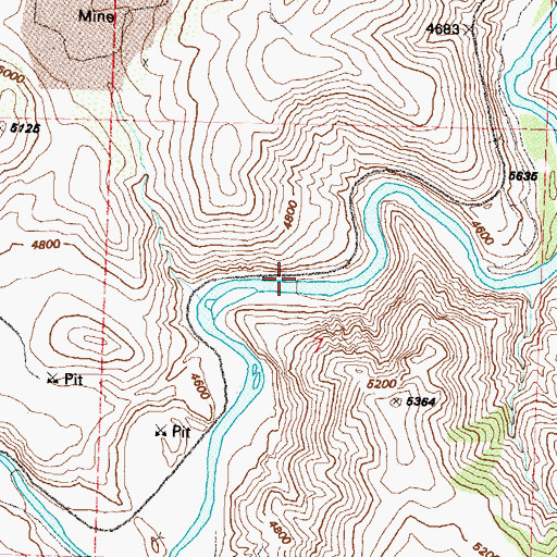 Topographic Map of Copper Canyon Mill (historical), NV