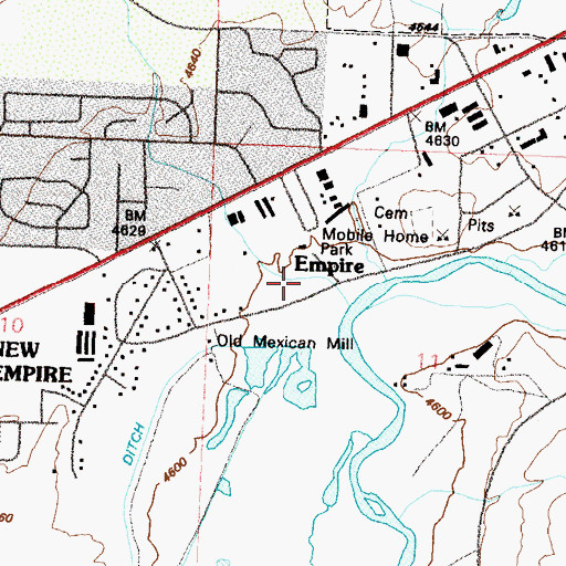 Topographic Map of Baldwin and Company Mill (historical), NV