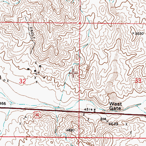 Topographic Map of Westgate Mining District, NV