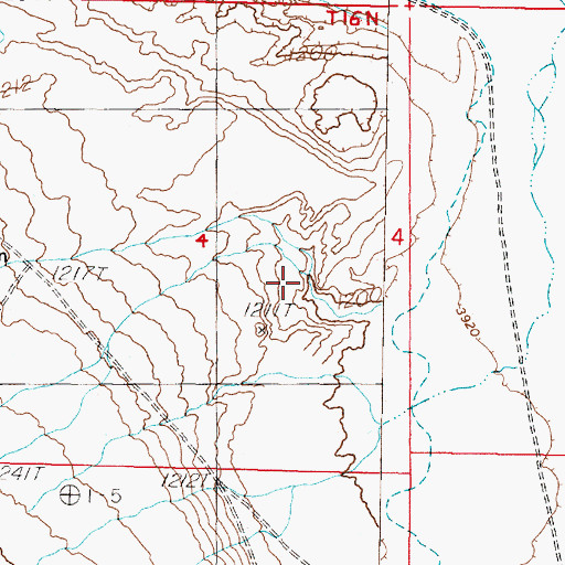 Topographic Map of Paiute Wash, NV