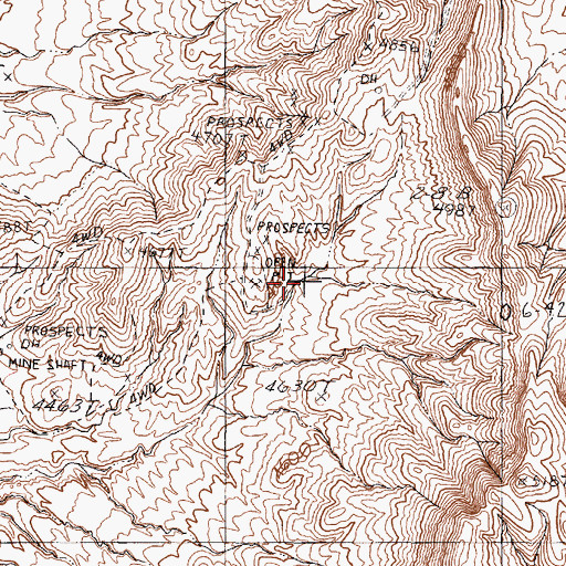 Topographic Map of Cooper Kettle Mining District, NV